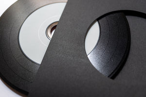 レコード型CD-R＆厚紙ジャケ（黒）300枚セット